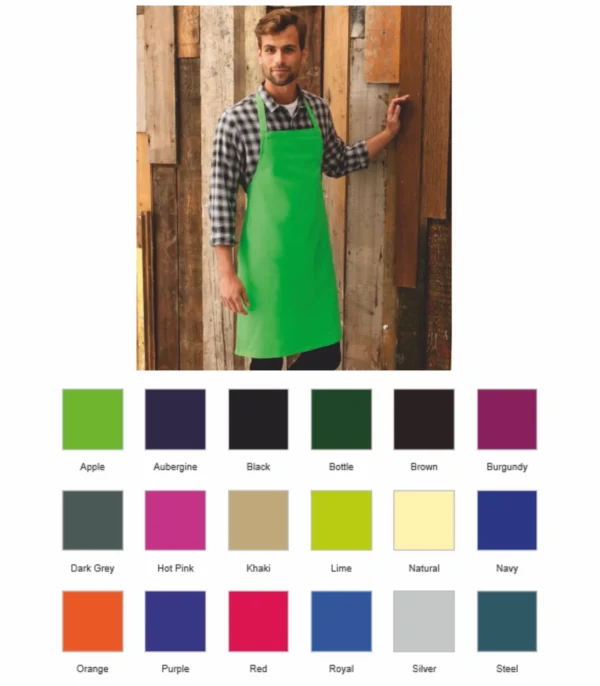 Premier PR102 100% cotton Bib Apron